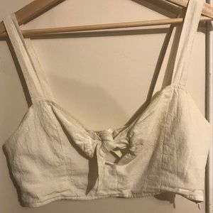 Le Lis White Sleeveless Top